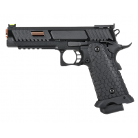 Airsoft pistole - HI-CAPA Baba Yaga Pistol - Dual Powered GAS/CO2 - Black - Replika, Pistole