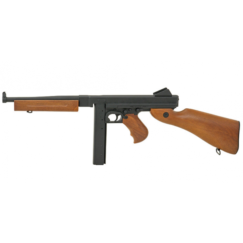 Airsoft Automāts - CM.033 submachine gun - Thompson - Black - Replika, Ierocis