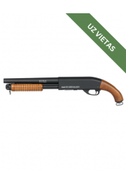 Airsoft ierocis - Shotgun - M870 - ST870 Short Shotgun - Real Wood, Black - Replika, Ieorcis