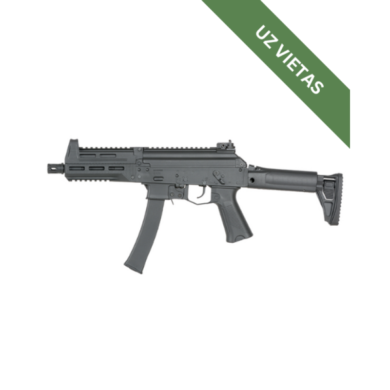 Airsoft automāts - Compact WE06 submachine gun - PP-19 Vityaz / PPK-20 - Black - Replika, Ierocis