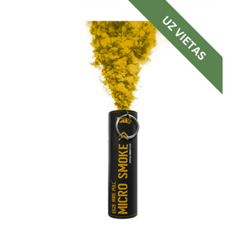 EG25 dūmu svece ar izraujamu gredzenu DZELTENA