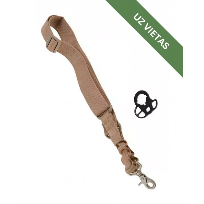 Ieroča siksna - One point Bungee sling with mount for M4/M16 replicas- Tan
