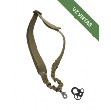 Ieroča siksna - One-point Bungee Tactical Sling Belt with Mount - Olive Drab