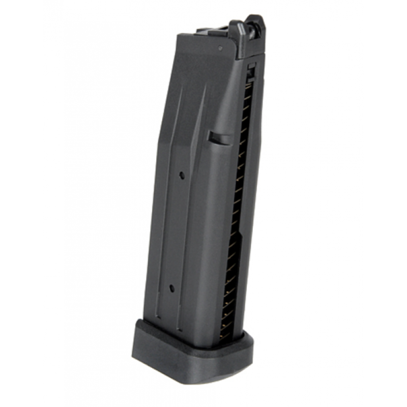 Aptvere - 28rd Green Gas Full Metal Magazine for HI-CAPA Kikimora/ Baba Yaga - Black