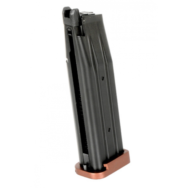 Aptvere - 28rd Green Gas Full Metal Magazine for R615 TTI Sand Viper - Black