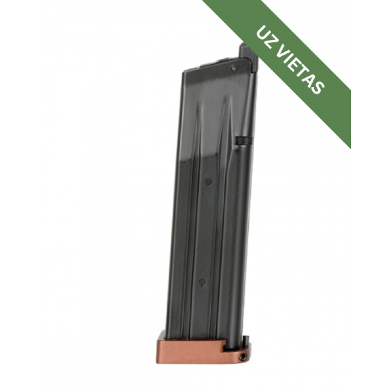 Aptvere - 28rd Green Gas Full Metal Magazine for R615 TTI Sand Viper - Black