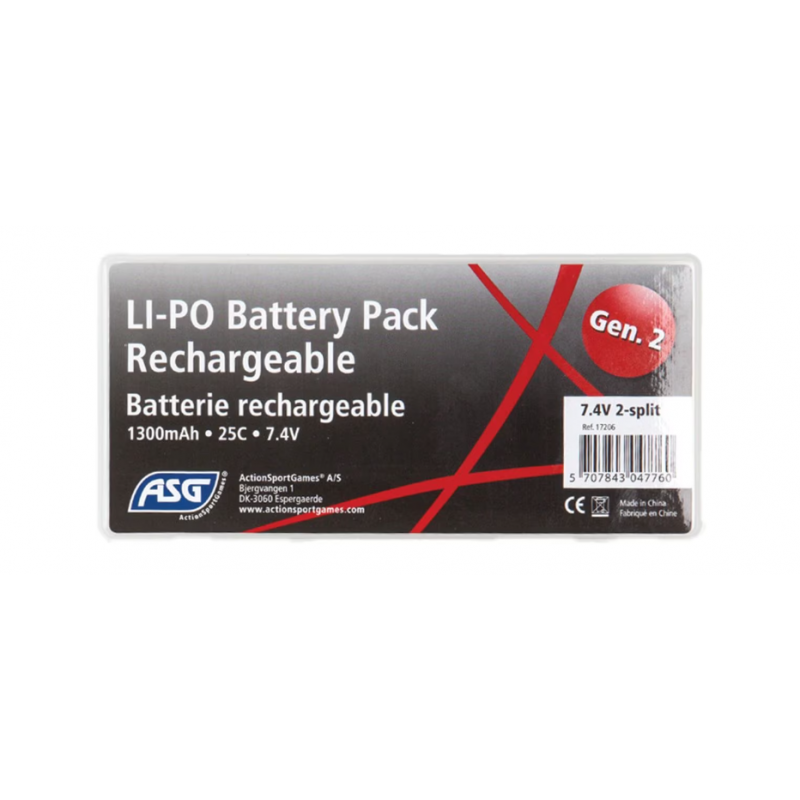 Airsoft Baterija - LiPo 7,4V 1300mAh 20C - Akumulators