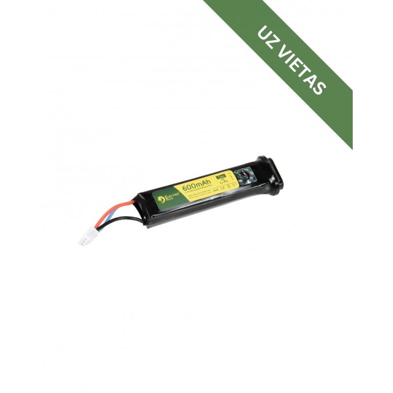 Airsoft Baterija - LiPo 7.4V 600mAh 20C Battery - Akumulators