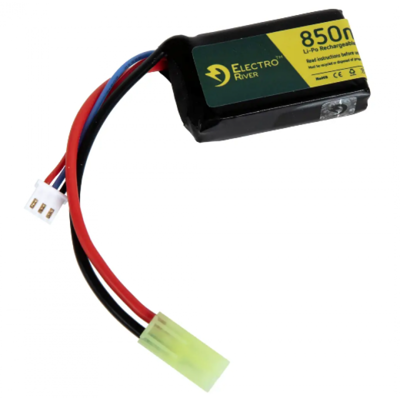 Airsoft Baterija - Lipo 7.4V 850mAh 20C Battery - Akumulators