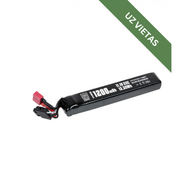 Airsoft Baterija - LiPo 11.1V 1200mAh 25 C Specna Arms T-Deans G-Tech - Akumulators
