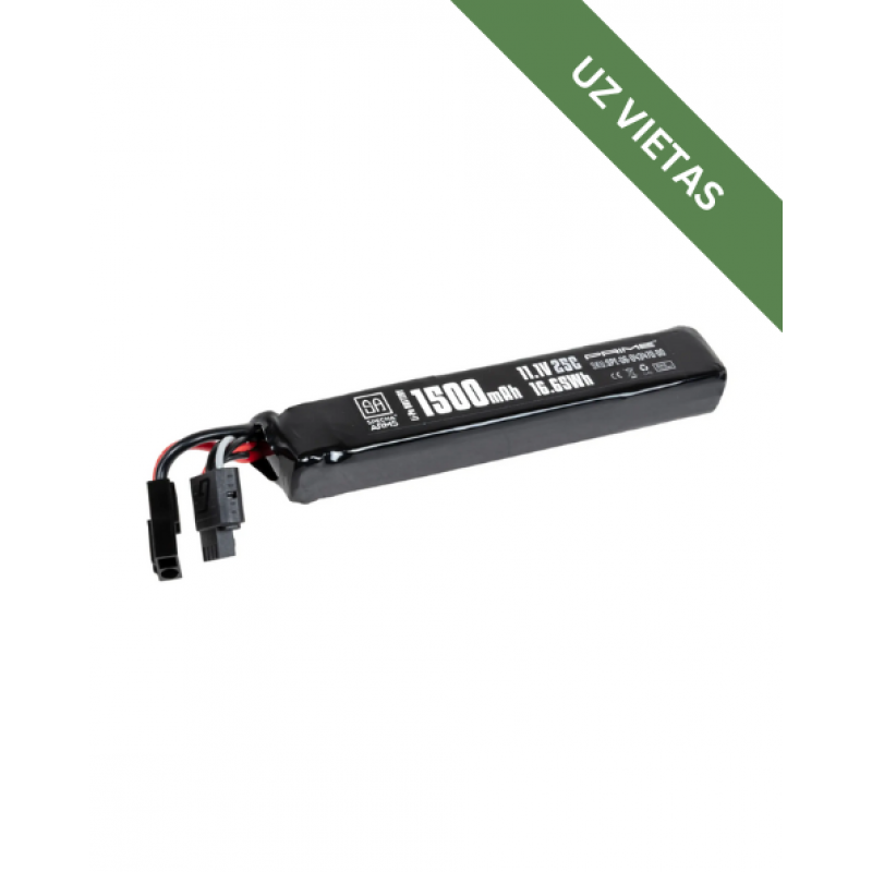 Airsoft Baterija - LiPo 11.1V 1500mAh 25 C Specna Arms Tamiya mini G-Tech - Akumulators