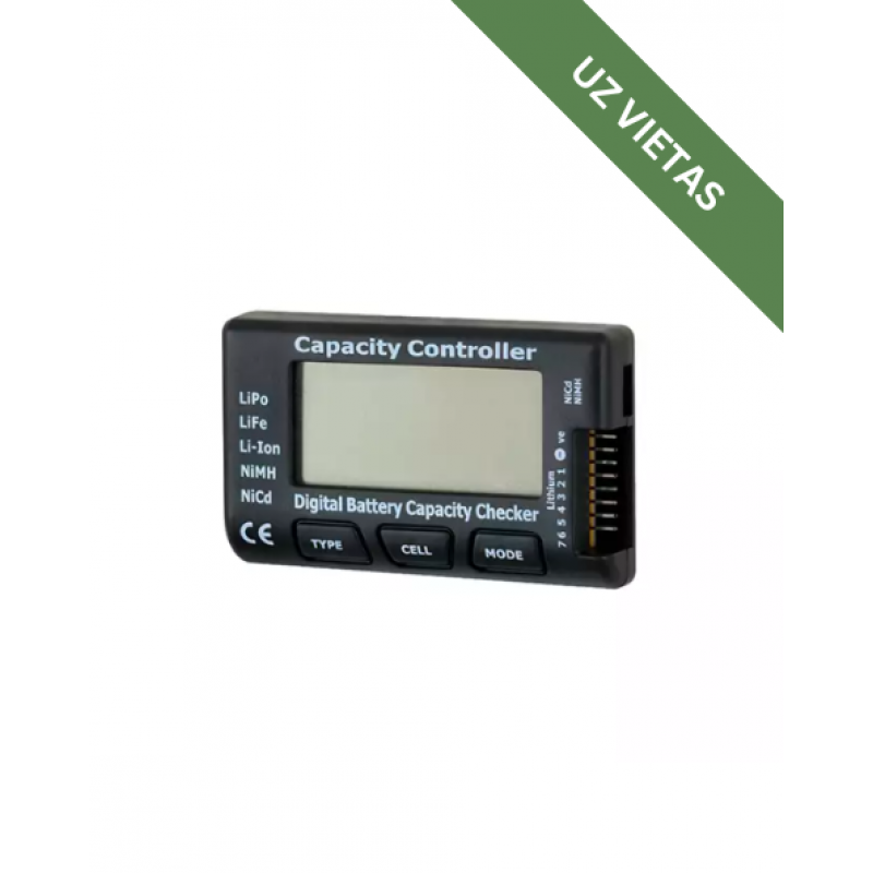 Bateriju uzlādes rādījuma nolasītājs - Cell Meter - Capacity Controller