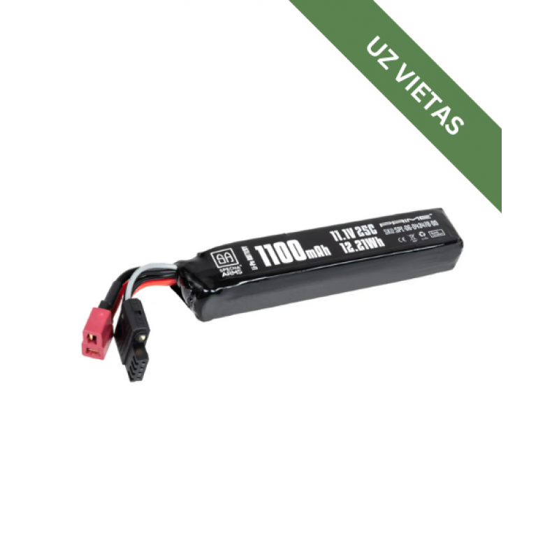 Airsoft Baterija - LiPo 11.1V 1100mAh 25 C Specna Arms T-Deans G-Tech - Akumulators