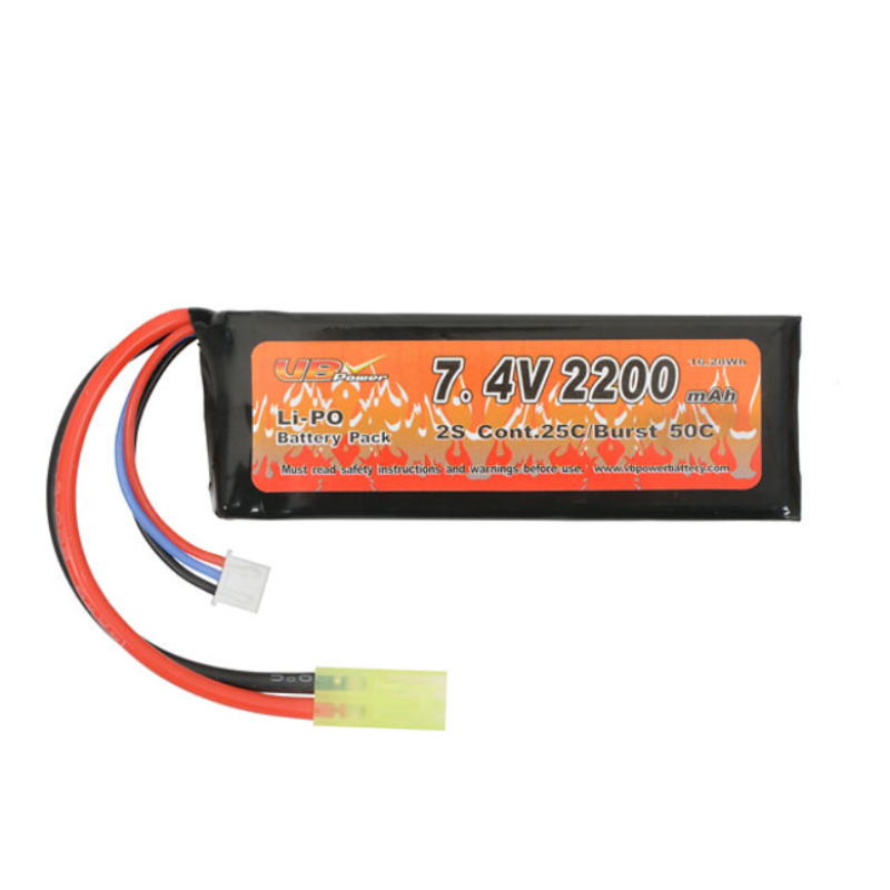 Airsoft Baterija - LiPo 7.4V 2200mAh 25/40 C - Akumulators