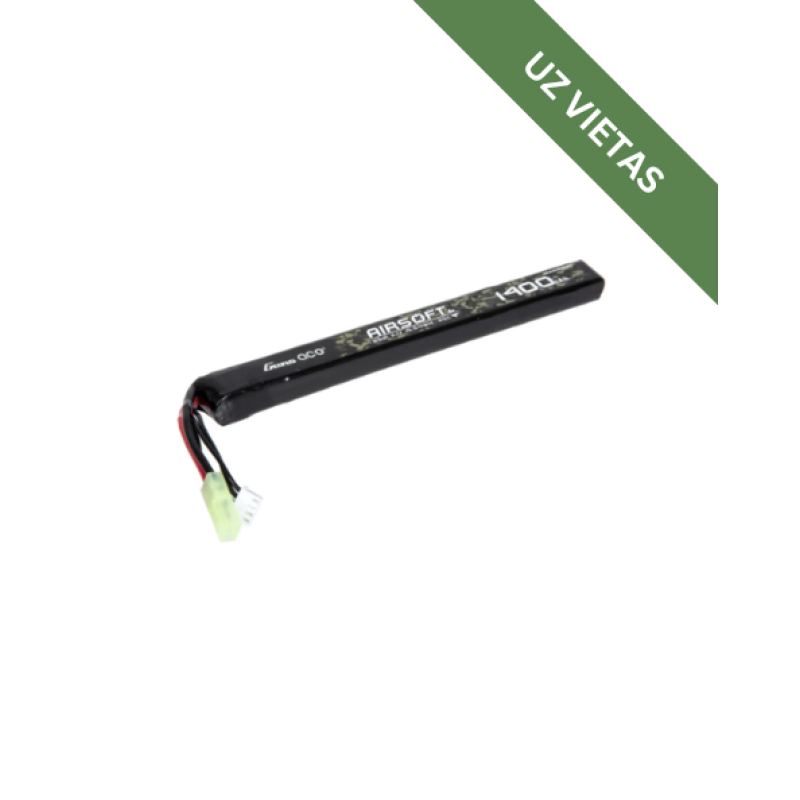 Airsoft Baterija -  Gens Ace Li-Po 25C 1400mAh 3S1P 11.1V -  Tamiya small - Akumulators