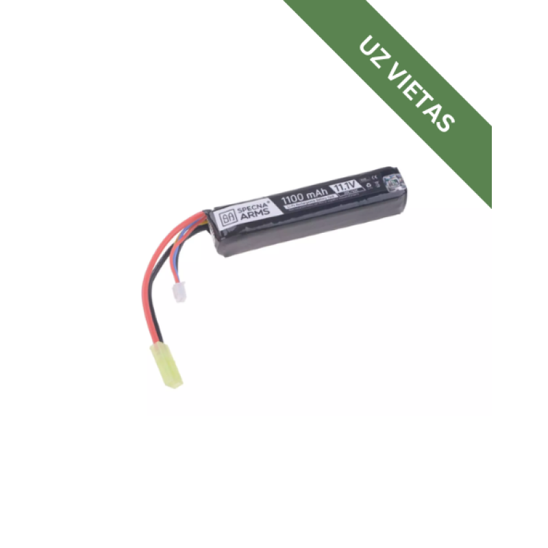 Airsoft Baterija - Specna Arms LiPo 11,1V 1100mAh 20/40C Tamiya small - Akumulators