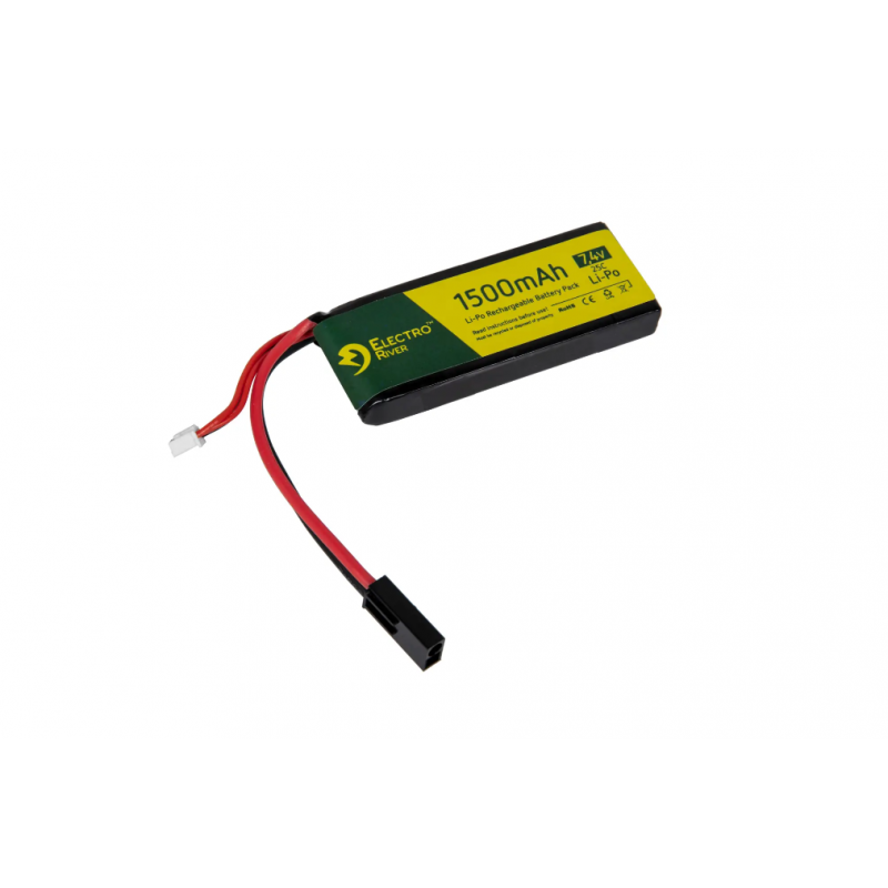 Airsoft Baterija - 7,4V 1500mAh/ 13x34x97 mini Tamyia - Akumulators