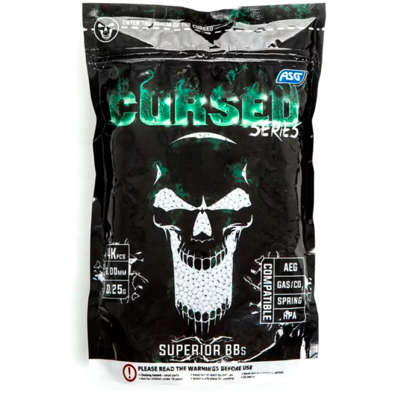 Airsoft bumbiņas - ASG CURSED 0.25g - bbs - 4000 Pcs