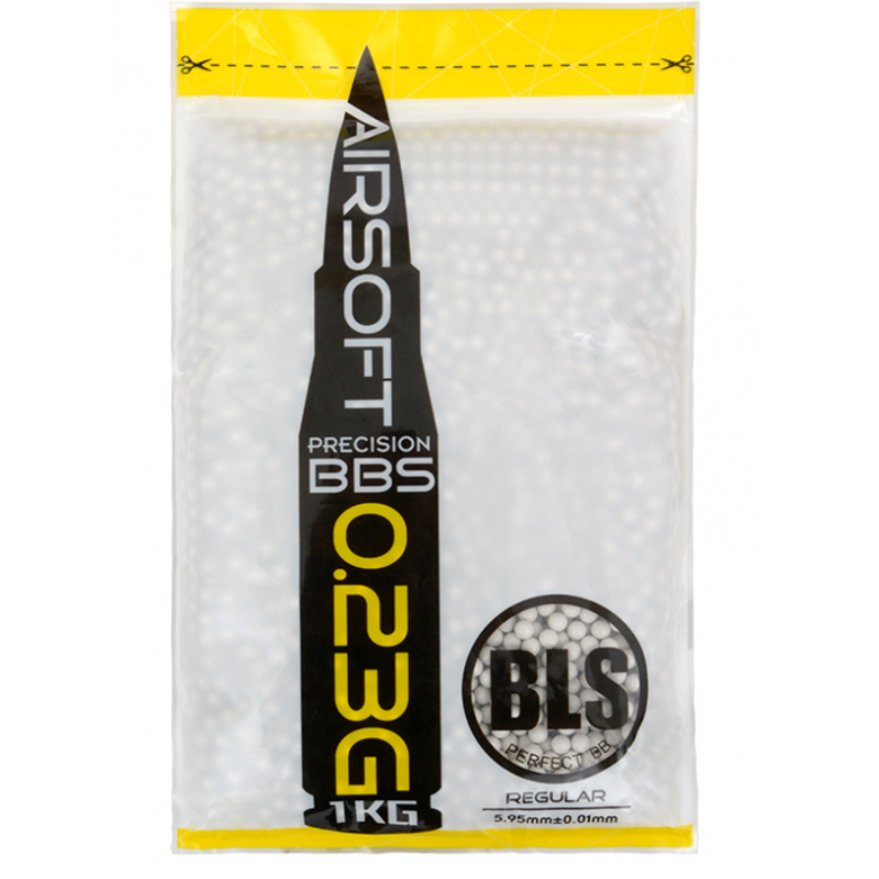Airsoft bumbiņas - BLS BBs 0.23g - 1kg - White