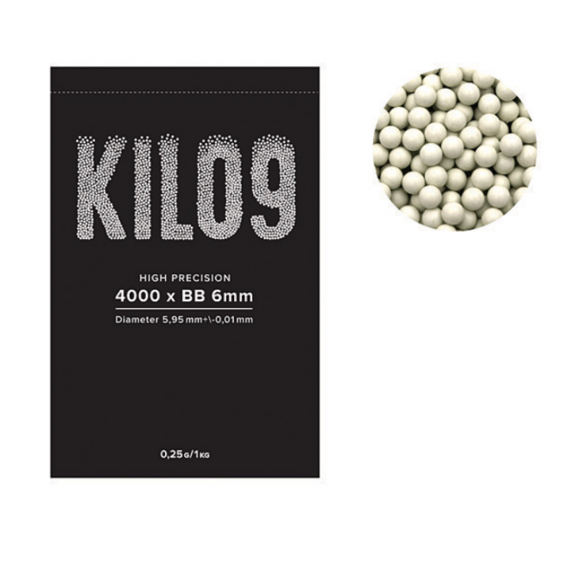 Airsoft bumbiņas - Airsoft BB Precision 6mm - 0.25g - 4000rd - 1kg - White