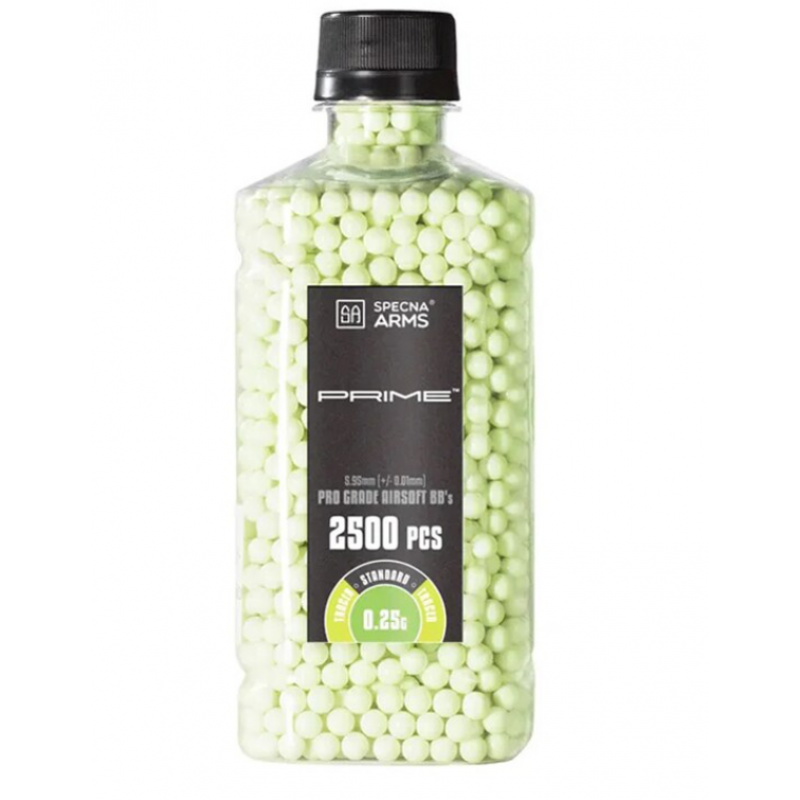 Airsoft bumbiņas - Specna Arms PRIME Tracer Precision BBs 0.25 g - 2500 pcs. - Green