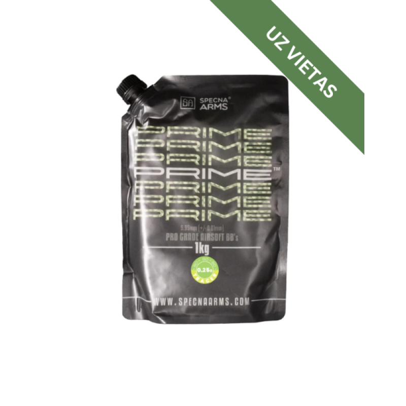 Airsoft bumbiņas - Specna Arms PRIME™ BIO Tracer Precision BB's 0.25g  - 1 kg - Green