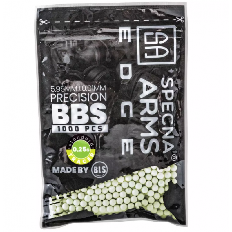 Airsoft bumbias - Specna Arms EDGE ™ BBs Tracer 0.25g - 1000 pcs - Green