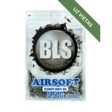 Airsoft bumbiņas - 0.50g BLS Precision BBs - 1000 pcs - Grey