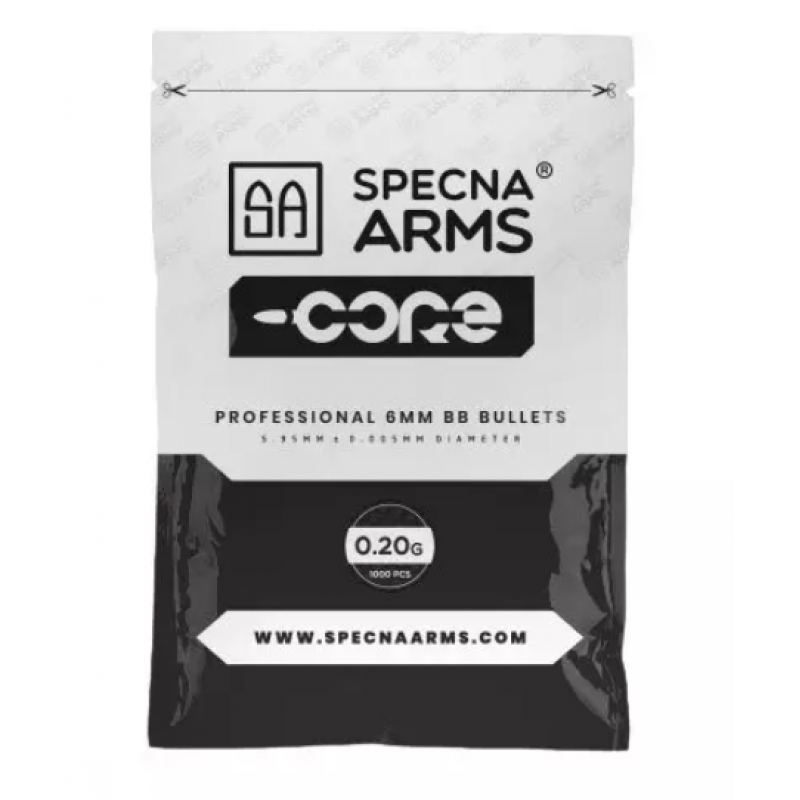 Airsoft bumbiņas - Specna Arms Core ™ BBs 0.20g - 1000 pcs - White