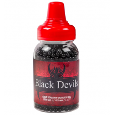 Pneimatisko ieroču munīcija - Black Devils Steel BB's 4,5mm - 0.35g 1500 pcs - Tērauda BBs bumbiņas - Gaisa lodītes