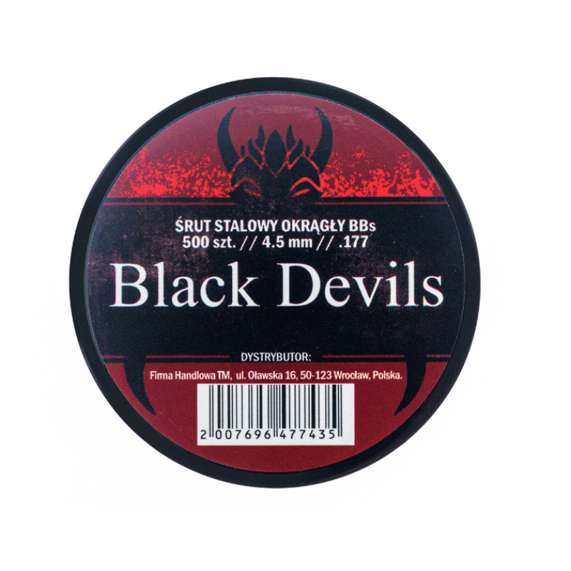 Pneimatisko ieroču munīcija - Black Devils Steel BB's 4,5mm - 0.35g 500 pcs - Tērauda BBs bumbiņas - Gaisa lodītes