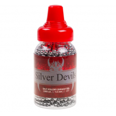 Pneimatisko ieroču munīcija - Silver Devils Steel BB's 4,5 mm - 0.35g 1500 pcs - Tērauda BBs bumbiņas - Gaisa lodītes