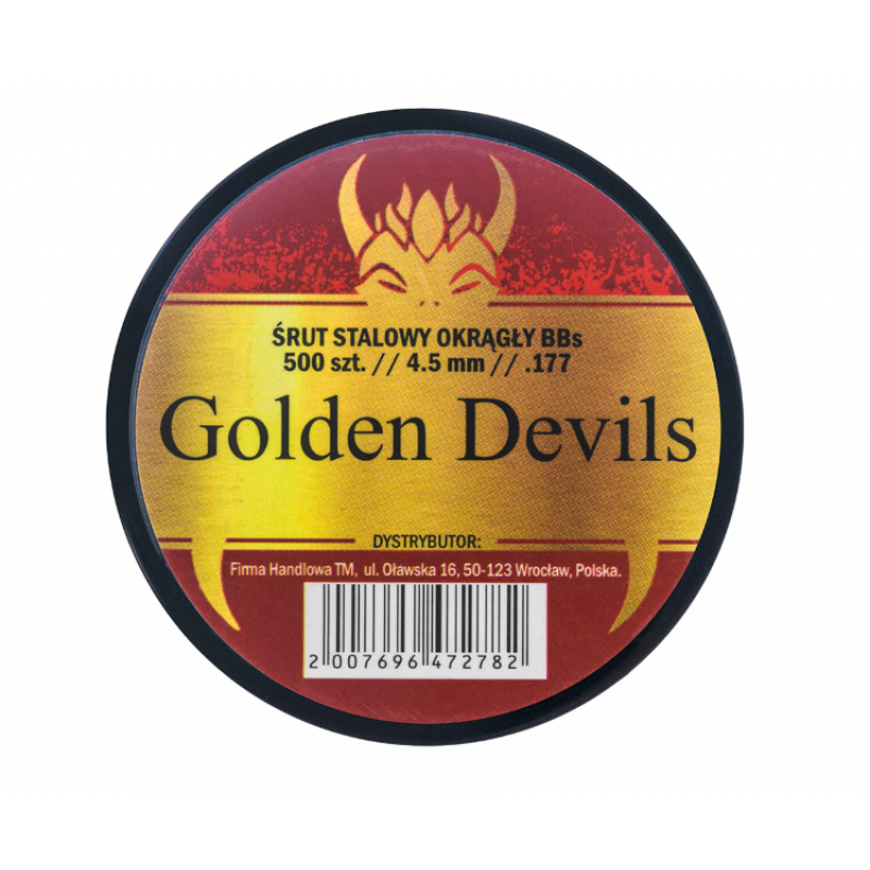 Pneimatisko ieroču munīcija - Golden Devils Steel BB's 4,5 mm - 0.35g 500 pcs - Tērauda BBs bumbiņas - Gaisa lodītes