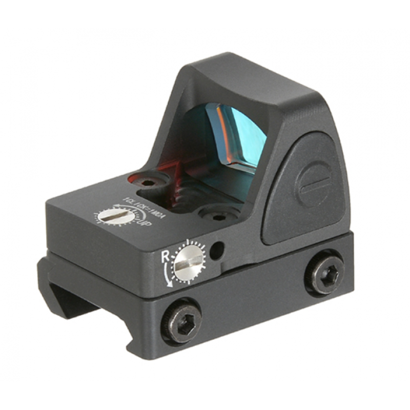 Airsoft tēmeklis - Kolimatora tēmeklis - Sarkanā punkta tēmeklis - Mini Pistol/ Carabine Red-Dot Sight - Black