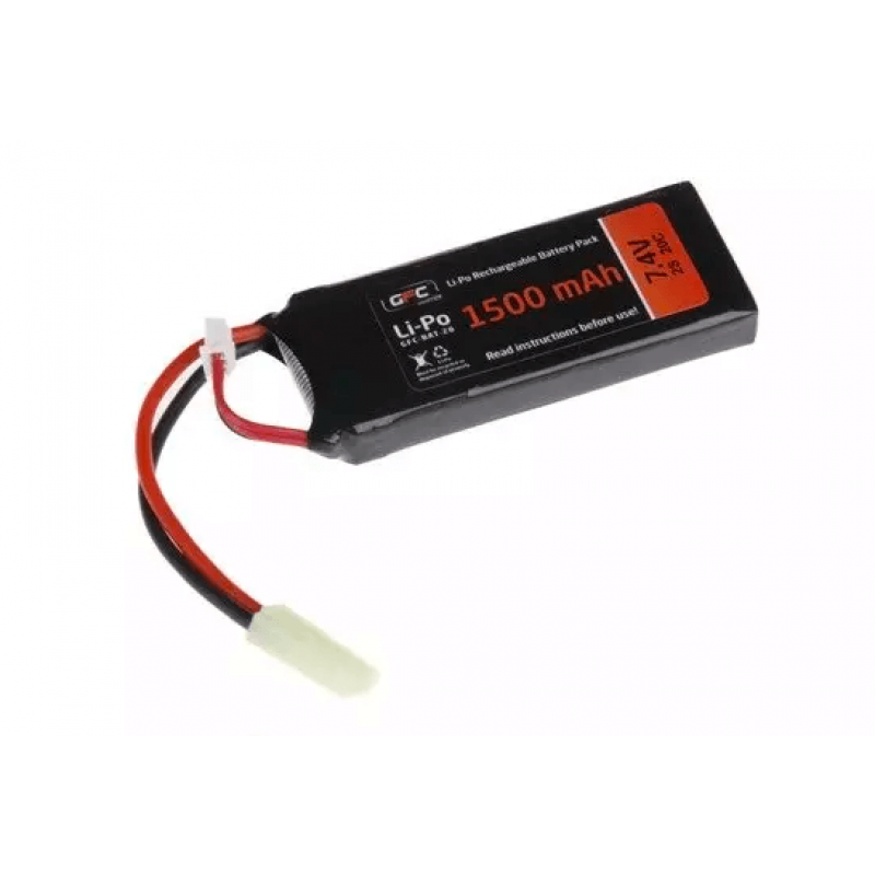 Airsoft Baterija - LiPo 7,4V 1500mAh 20/40C battery - Akumulators