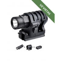 Ķiveres lukturītis ar stiprinājuma adapteri - EDC LED Tactical FAST Helmet Flashlight - Black