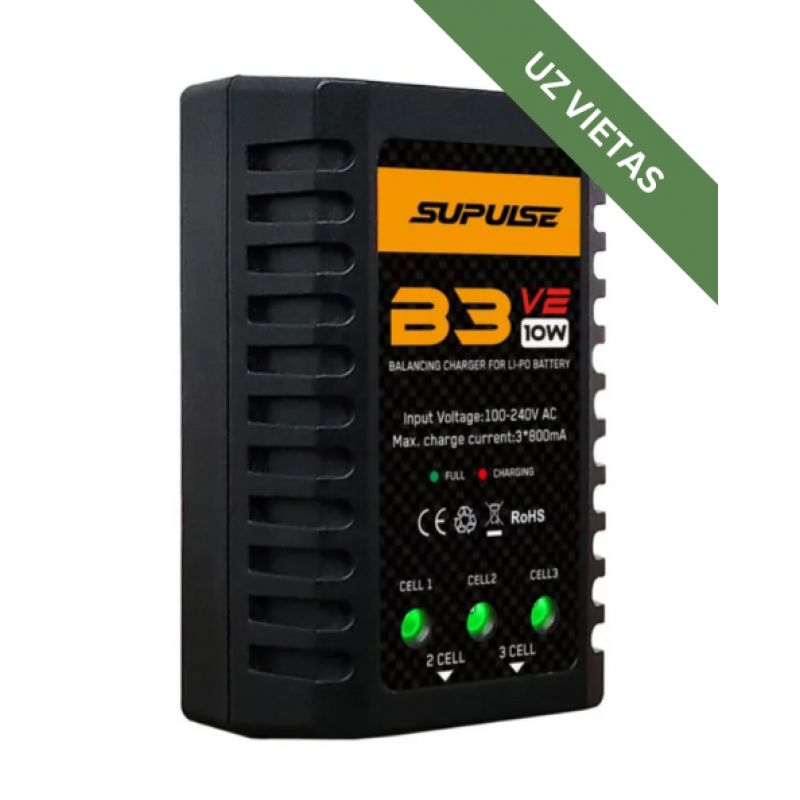 Airsoft bateriju lādētājs - Supulse B3 LiPo Battery Balance Charger - Black