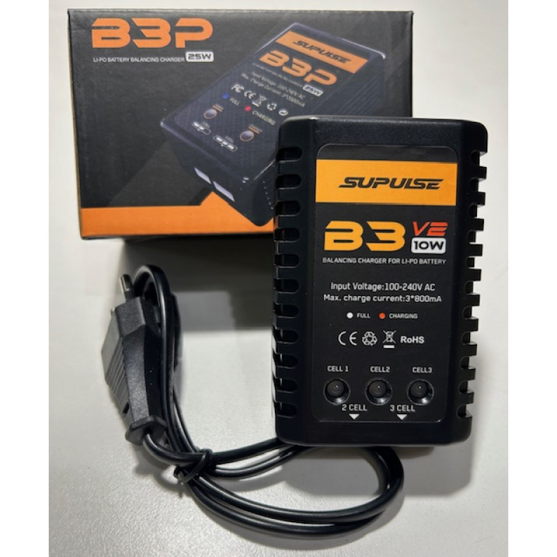 Airsoft bateriju lādētājs - Supulse B3 LiPo Battery Balance Charger - Black