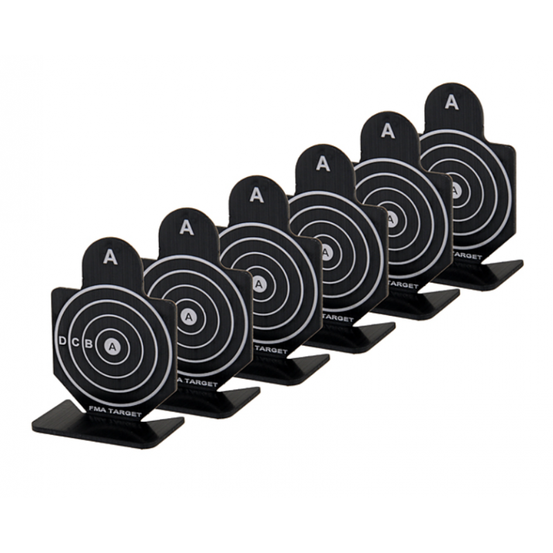 Metāla mērķi 6 gab - Metal shooting targets - 6 pcs - Black