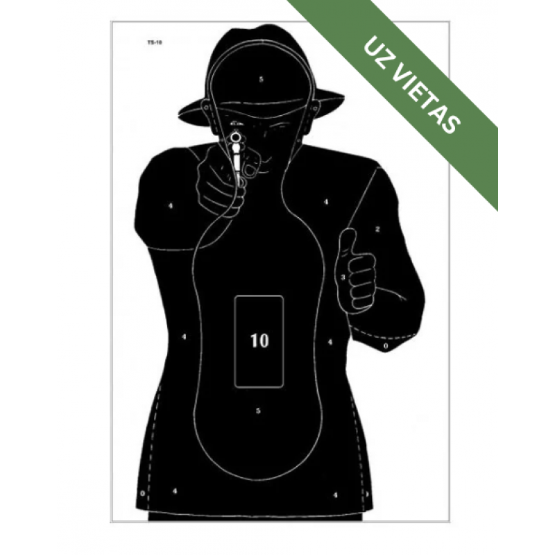 Mērķis - Paper silhouette shields "Frenchman" - 10 pcs