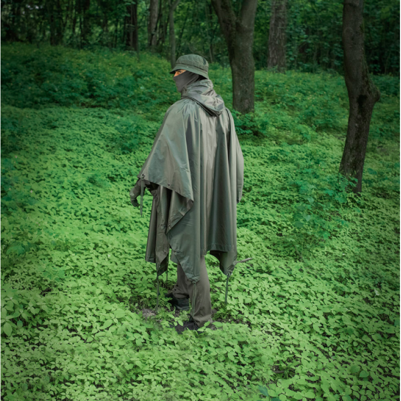 Pančo - taktiskais - poncho - Olive