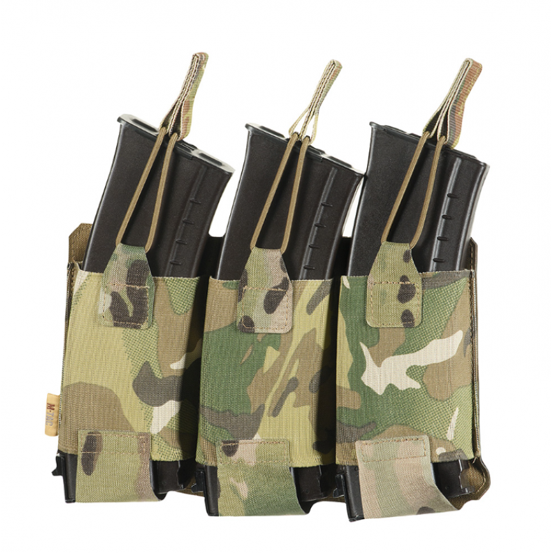 Airsoft ekipējuma somiņa/maciņš - M-Tac Pouch Elastic Triple Magazine Elite Laser Cut - Multicam