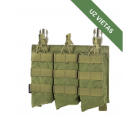 Airsoft ekipējuma somiņa/maciņš - Buckle up triple AK47/AKM pouch panel - Olive