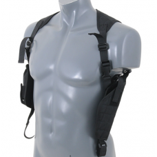 Airsoft ekipējuma pleca pistoles maksts - Ambidextrous Shoulder Holster System - Black