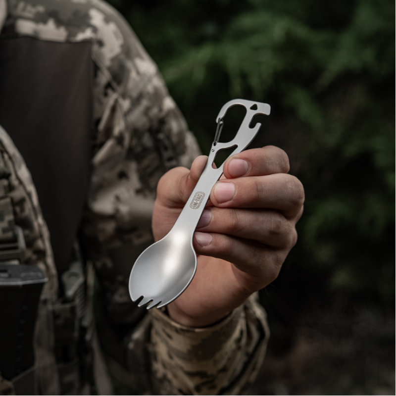 Galda piederumu komplekts - M-Tac M-Tac Spork Cutlery set with a Carabiner