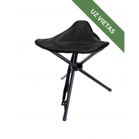Saliekamais krēsls atpūtai dabā - tourist stool - black