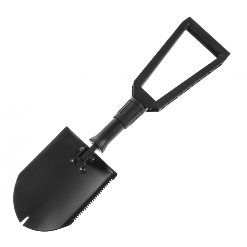 Salokāma lāpsta - Mil-Tec type Gen. II folding shovel with cover - Black