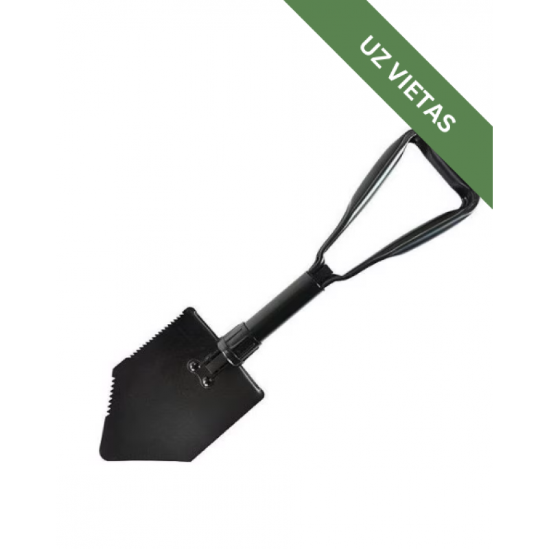 Salokāma lāpsta - Mil-Tec US Type folding shovel with cover - Black