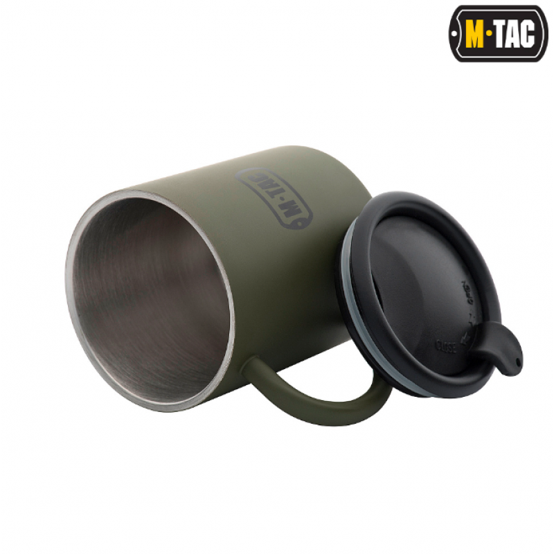 Termokrūze - M-Tac 280 ml Insulated Mug - Ar vāciņu