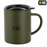 Termokrūze - M-Tac 400 ml Insulated Mug - Olive - Ar vāciņu